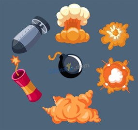 炸弹爆炸物矢量素材